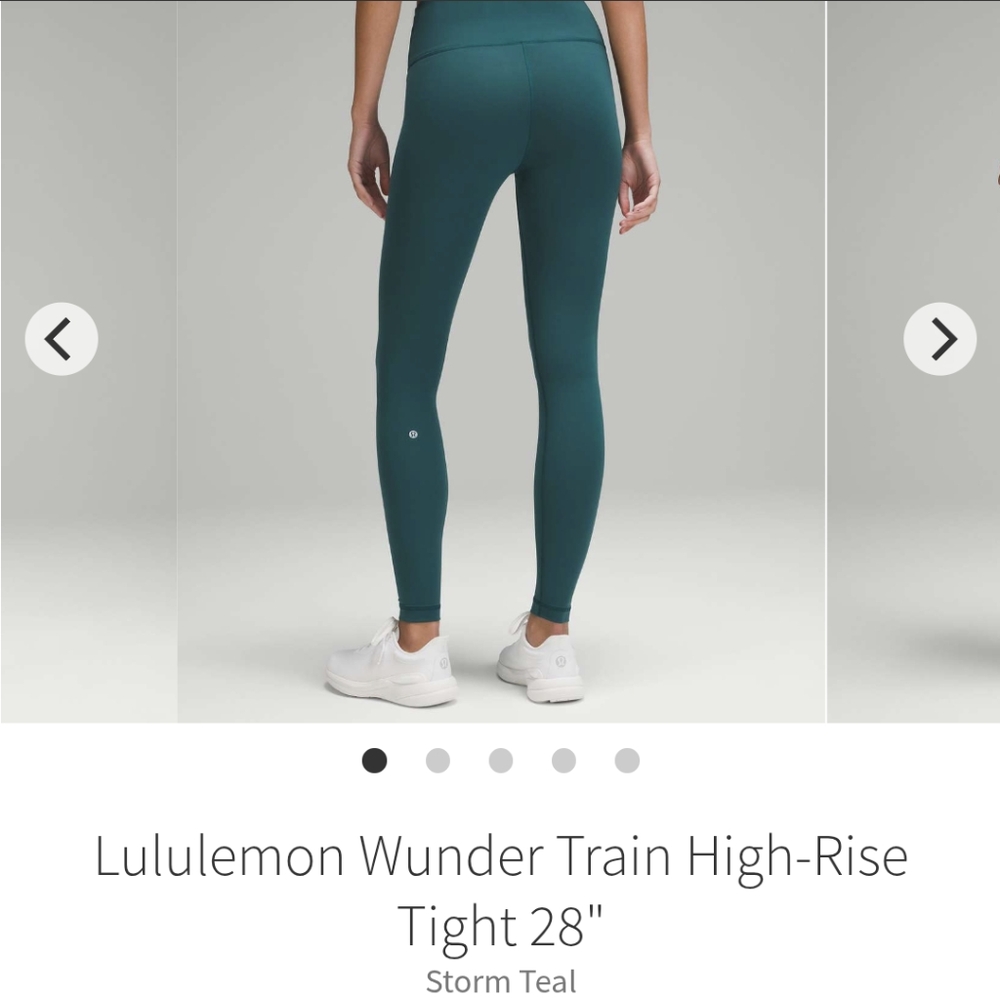 Lululemon Wunder Train High-Rise Tight 28" Storm Teal 14 NWT